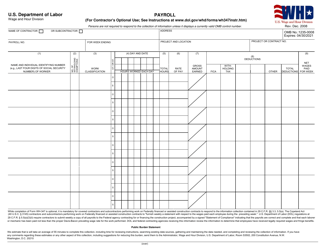 U.S. Department of Labor - Wage and Hour Division Forms PDF templates. download Fill and print 