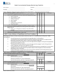 ADECA Form ENV-DERMC Desk Environmental Review Monitoring Checklist - Alabama