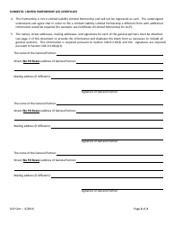 Domestic Limited Partnership (Lp) Certificate of Limited Partnership - Alabama, Page 2