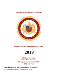 Document preview: Internship Program Information Packet - Alabama, 2019