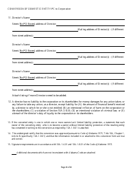 Conversion of a Domestic Entity - Professional Corporation to Business Corporation - Alabama, Page 3