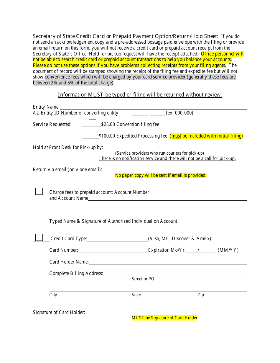 Conversion of a Domestic Entity - Business Corporation to Nonprofit Corporation - Alabama, Page 5