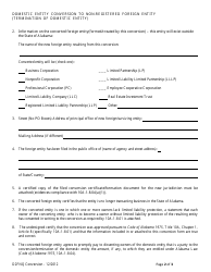 Form D2FNQ Domestic Entity Conversion to Non-registered Foreign Entity (Termination of Domestic Entity) - Alabama, Page 2