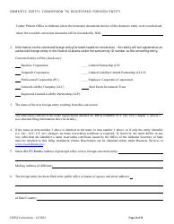 Domestic Entity Conversion to Registered Foreign Entity - Alabama, Page 2