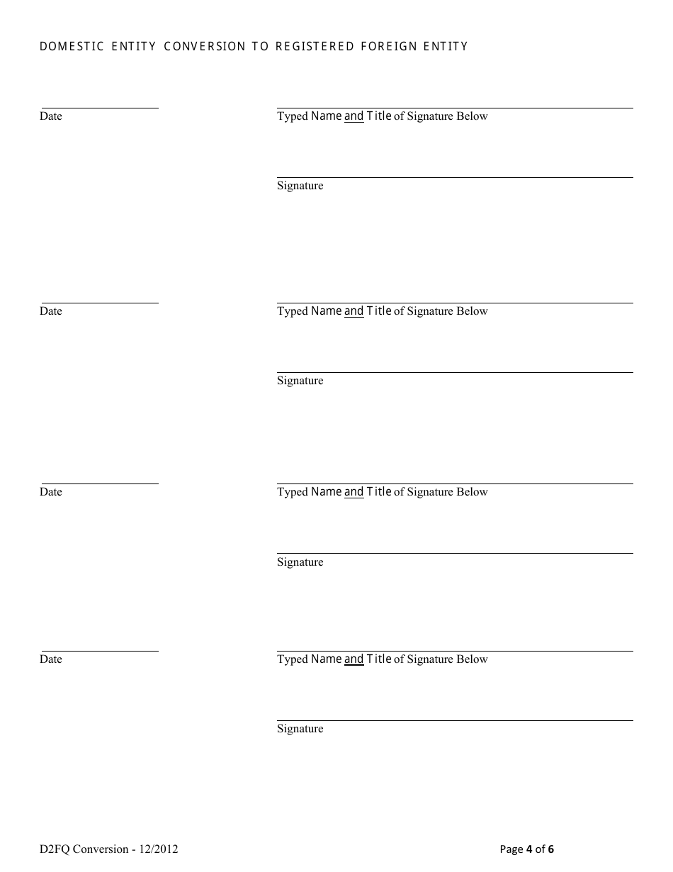 Domestic Entity Conversion to Registered Foreign Entity - Alabama, Page 4