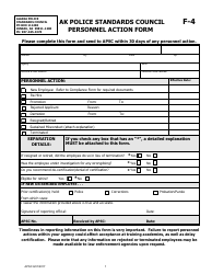 Form F-4 Personnel Action Form - Alaska