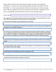 Form F-20 &quot;Application for Course Certification&quot; - Alaska, Page 3