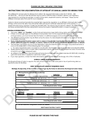 Form 102-4065 Affidavit of Annual Labor for Mining - Alaska, Page 2