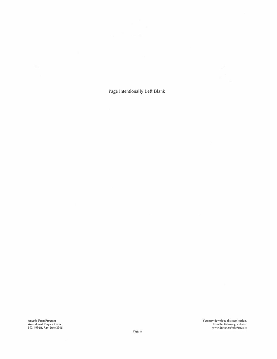 Form 102-4005B Joint Agency Aquatic Farm Amendment Request Form - Alaskas Aquatic Farm Program - Alaska, Page 2