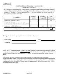 Form 102-4056 Production Royalty on Locatable Minerals - Alaska, Page 3