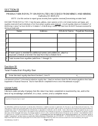 Form 102-4056 Production Royalty on Locatable Minerals - Alaska, Page 4