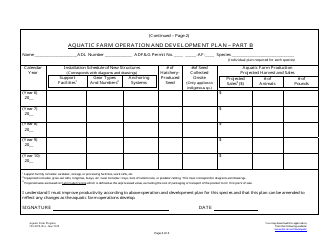 Form 102-4078 Aquatic Farm Operation and Development Plan - Alaska, Page 4