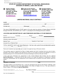 Form 102-100 Limited Material Sale Contract - Alaska