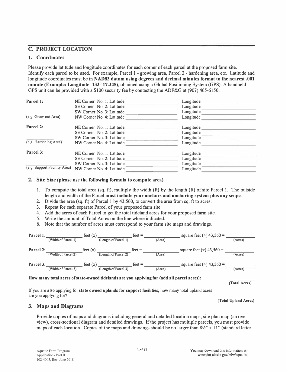 Form 102-4005 Aquatic Farm Program Application - Alaska, Page 5