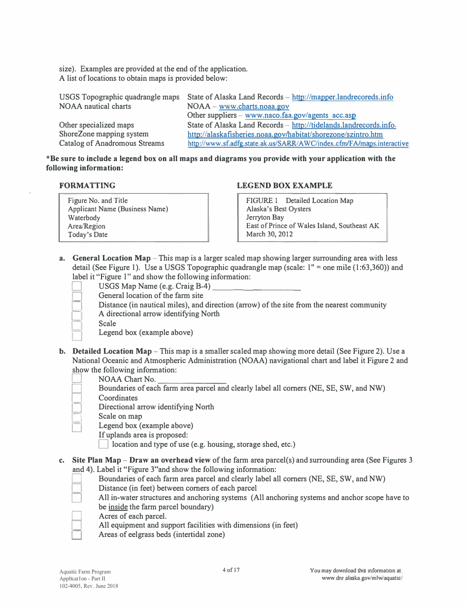 Form 102-4005 Aquatic Farm Program Application - Alaska, Page 6