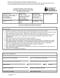 Form 102-102 Application for Water Right - Alaska
