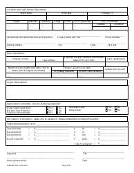 Form 102-4069 Application for Certificate of Approval to Construct, Modify, Repair, Remove or Abandon a Dam - Alaska, Page 2