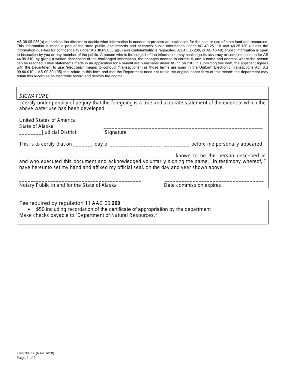 Form 102-1003A - Fill Out, Sign Online and Download Fillable PDF ...