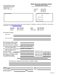 Document preview: Form TQ01A Alaska Quarterly Contribution Report - Change Notification Sheet - Alaska