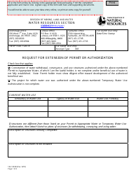 Document preview: Form 102-1003B Request for Extension of Permit or Authorization - Alaska