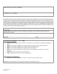 Form 102-1003B Request for Extension of Permit or Authorization - Alaska, Page 2