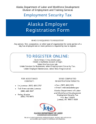 Form TREG Alaska Employer Registration Form - Alaska