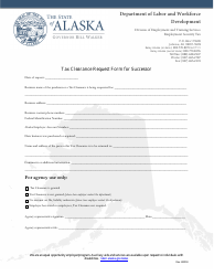 Document preview: Tax Clearance Request Form for Successor - Alaska