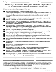 Form TREG &quot;Voluntary Election of Coverage for Excluded Employment&quot; - Alaska