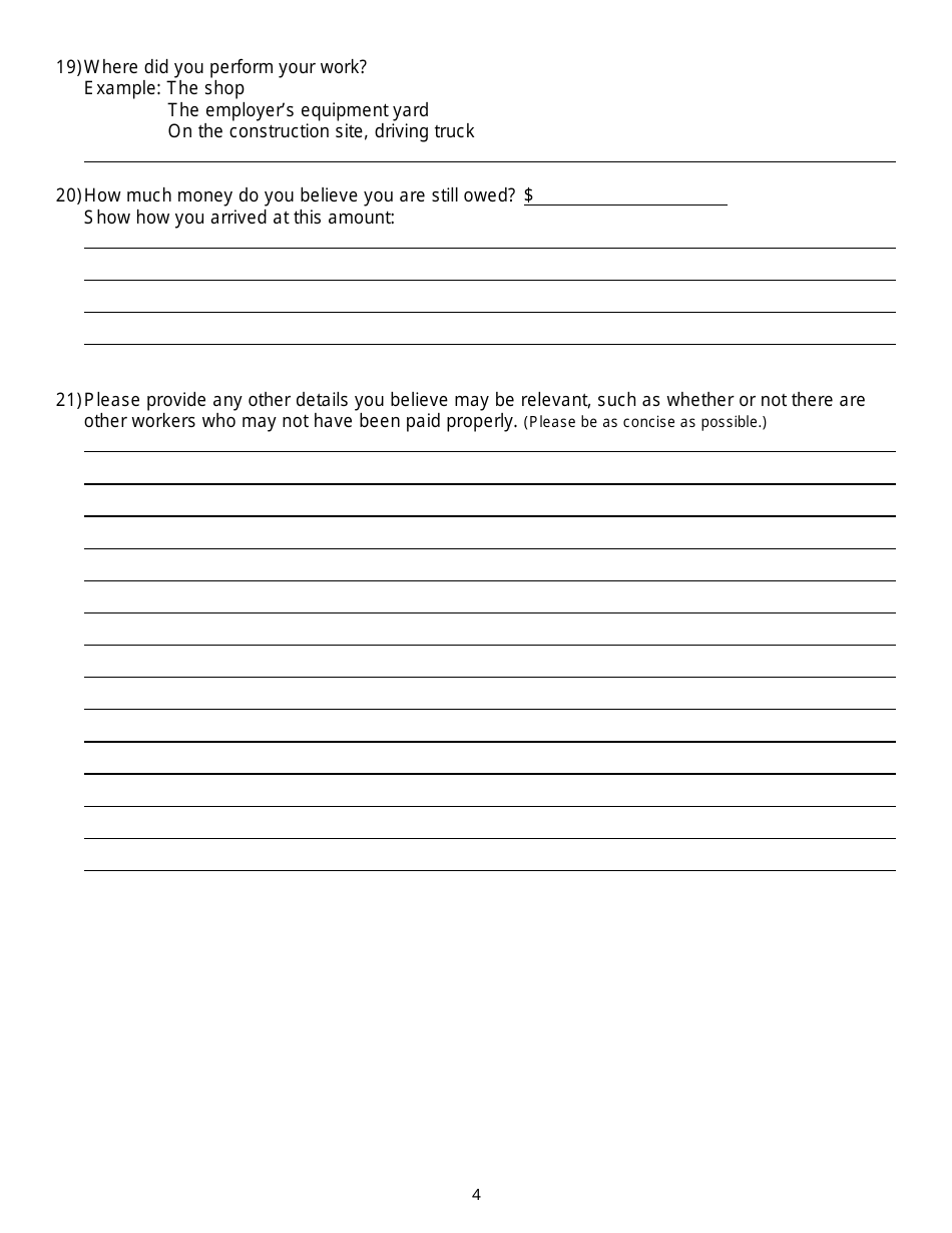 Public Contracts Complaint Form - Alaska, Page 4