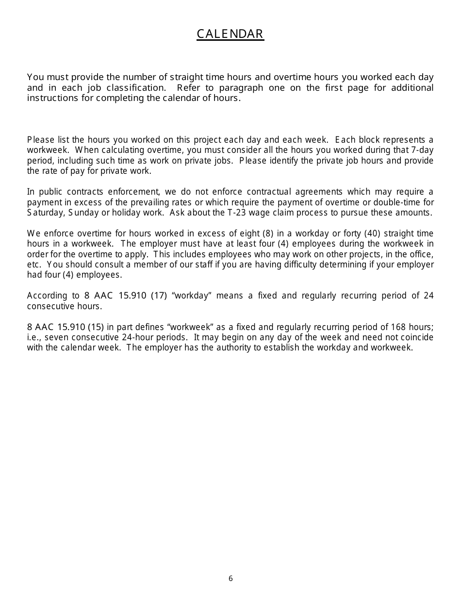 Public Contracts Complaint Form - Alaska, Page 6