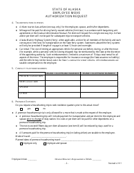 Employee Move Authorization Request Form - Alaska, Page 2