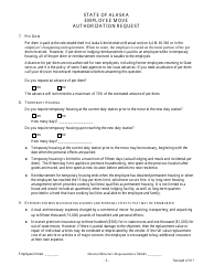Employee Move Authorization Request Form - Alaska, Page 3