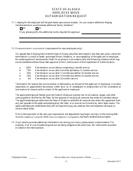 Employee Move Authorization Request Form - Alaska, Page 5