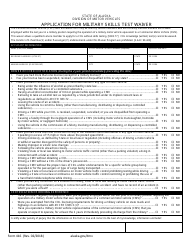 Form 416 Application for Military Skills Test Waiver - Alaska
