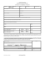 Form 819 &quot;Affidavit of Homebuilt Trailer&quot; - Alaska