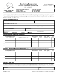Form BEN083 Beneficiary Designation (Voluntary Supplemental Benefits (Vsb) - Life and D&amp;d) - Alaska