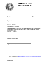 Document preview: Employee Affidavit Form - Alaska