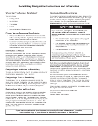 Form GEN053 Beneficiary Designation - Alaska, Page 2