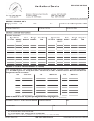 Form 02-1883 Verification of Service - Alaska