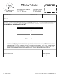 Document preview: Form 02-803 Trs Salary Verification - Alaska