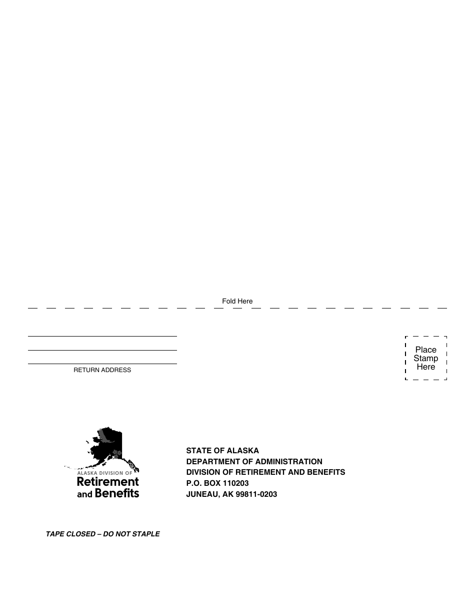 Form 02-824A Address Change Card for Retirees and Deferred Members - Alaska, Page 2