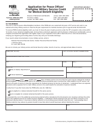 Document preview: Form 02-1897 Application for Peace Officer/Firefighter Military Service Credit for Medical Benefit Eligibility - Alaska