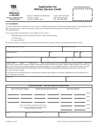 Document preview: Form 02-830 Application for Military Service Credit - Alaska