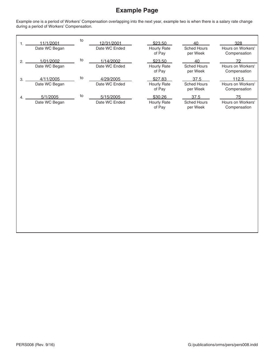 Form PERS008 Workers Compensation Claim and Verification - Alaska, Page 3