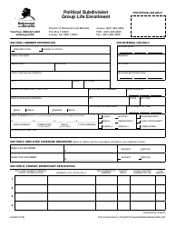 Form BEN092 Political Subdivision Group Life Enrollment - Alaska