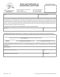 Document preview: Form TRS021 Claim and Verification of Unused Sick Leave Credit - Alaska