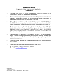 Form ADM-229 Magistrate Judge Supplemental Application - Alaska