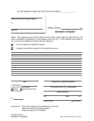 Document preview: Form AP-140 Response to Request - Alaska