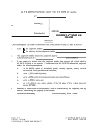 Document preview: Form CIV-535 Creditor's Affidavit and Request - Alaska