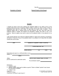 Form CIV-535 Creditor&#039;s Affidavit and Request - Alaska, Page 2